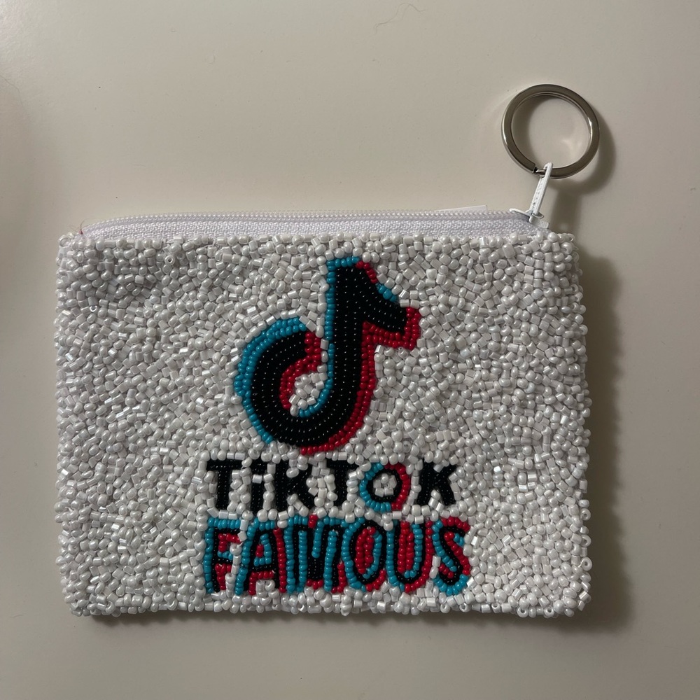 Beaded coin pouch